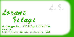 lorant vilagi business card